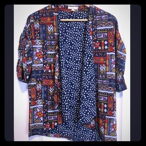 Silk open front jacket